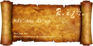 Ráday Éva névjegykártya